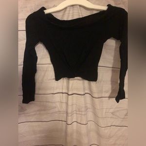 Fashion nova women crop top black SMALL